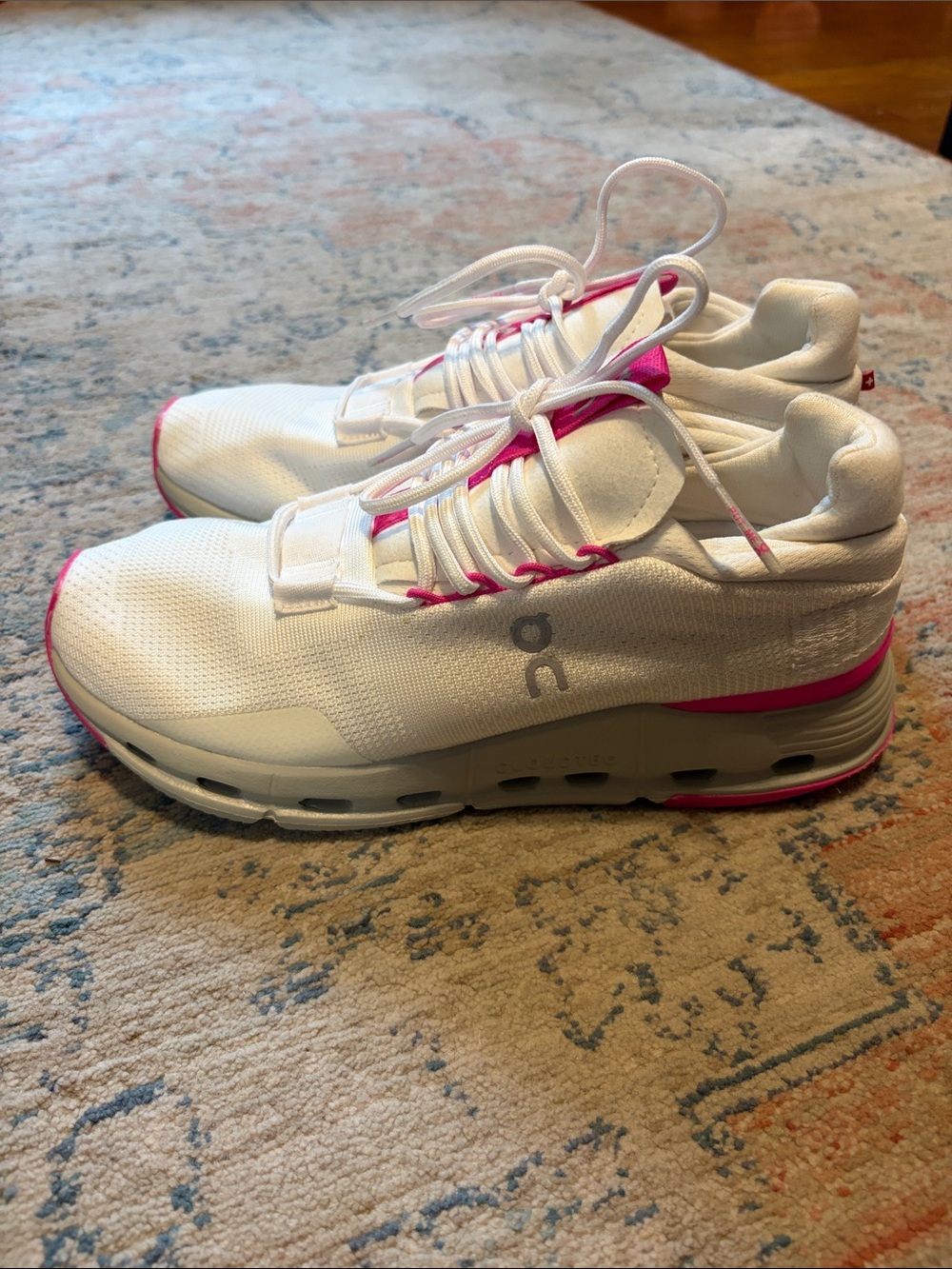 On Cloudwomen Cloudace White/Pink Athletic Shoes